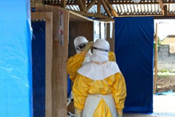 Scene from an Ebola treatment facility run by Médecins Sans Frontières (MSF) in Guéckédou, Guinea. Source: United Nations